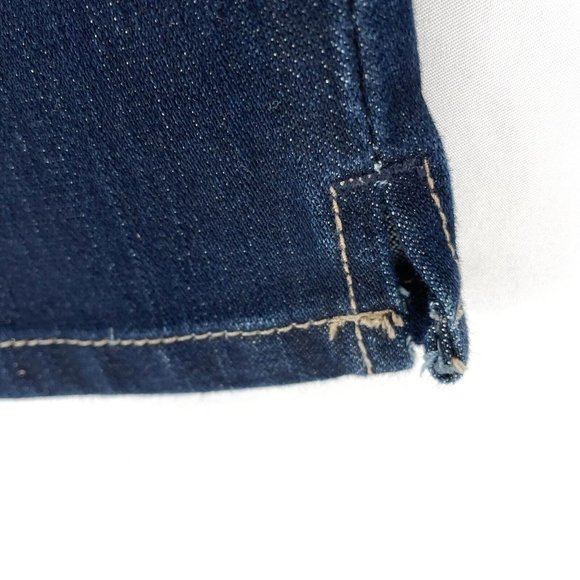 Chicos Platinum Modern M Crop Dark Wash Mid Rise Stretch Denim‎ Jeans Comfort - Picture 3 of 8